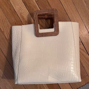 STAUD Shirley Croc-Embossed Tote